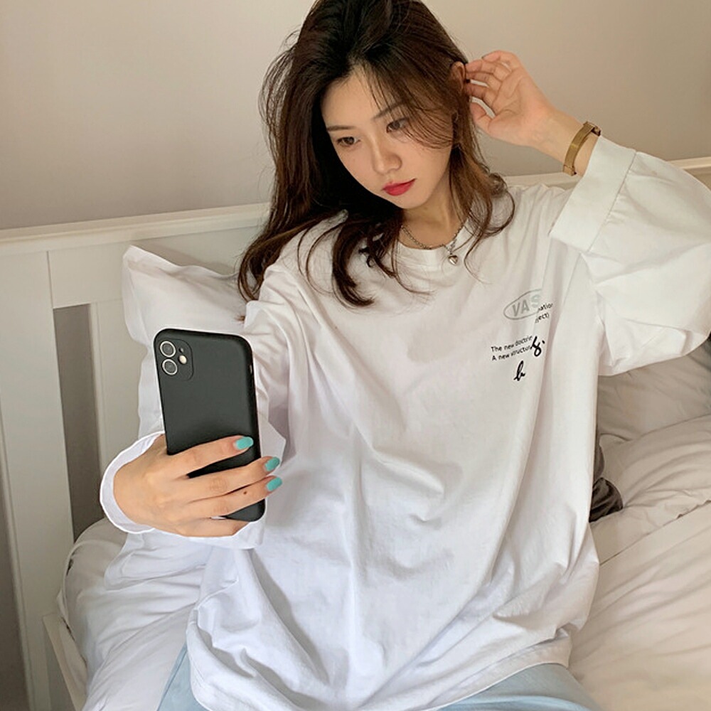 シックプリント ロンT ロンティー 大人 ゆったり 大きい 大きいサイズ ロングtシャツ ユニセックス