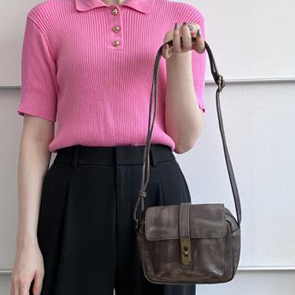 【クーポン利用で30％OFF】DEVICE ショルダーバッグ フェイクレザー ヴィンテージデザイン 大人カジュアル 小さめ 軽量 ミニショルダー 斜めがけ ポシェット メンズ レディース ユニセックス おしゃれ かわいい 人気 通勤 通学 旅行 お出かけ