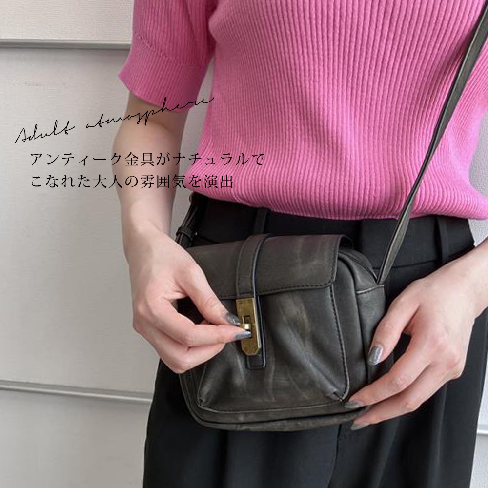 【クーポン利用で30％OFF】DEVICE ショルダーバッグ フェイクレザー ヴィンテージデザイン 大人カジュアル 小さめ 軽量 ミニショルダー 斜めがけ ポシェット メンズ レディース ユニセックス おしゃれ かわいい 人気 通勤 通学 旅行 お出かけ