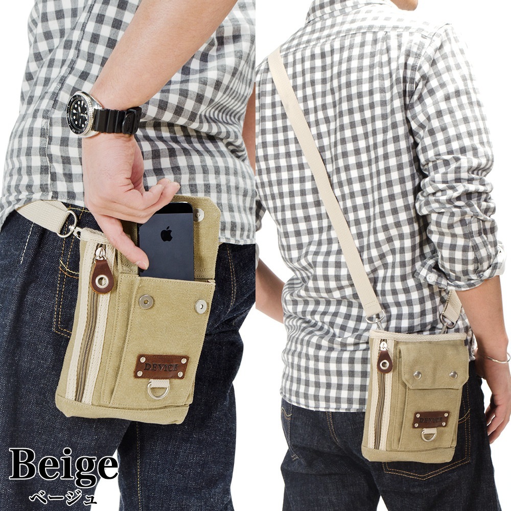 DEVICE シザーケース サコッシュバッグ シザーバッグ チョークバッグ ミニショルダー バッグ ウエストポーチ キャンバス ミニバッグ メンズ ブランド デバイス ウエストバッグ レディース おしゃれ ベルトポーチ