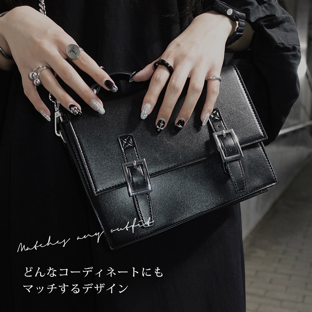 Rename メタル スクエア 2wayトート ショルダーバッグ ハンドバッグ ショルダーバッグ ワンショルダー レディース メンズ 2way 通勤 肩掛け 斜めがけバッグ 大人 通学 大容量 小さめ バッグ 鞄 カバン ブランド スクエア フェイクレザー おしゃれ かわいい ミニショルダー 2wayバッグ