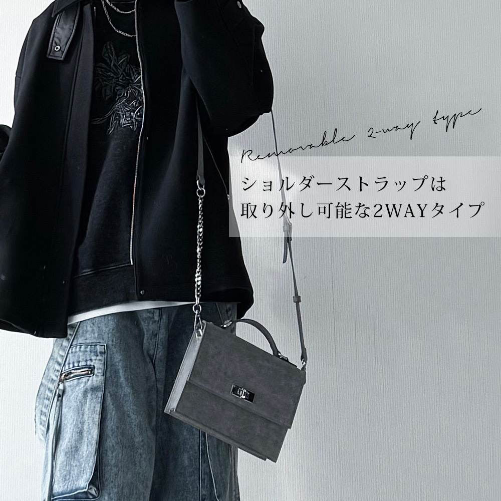 Rename メタル スクエア 2wayトート ショルダーバッグ ハンドバッグ ショルダーバッグ ワンショルダー レディース メンズ 2way 通勤 肩掛け 斜めがけバッグ 大人 通学 大容量 小さめ バッグ 鞄 カバン ブランド スクエア フェイクレザー おしゃれ かわいい ミニショルダー 2wayバッグ