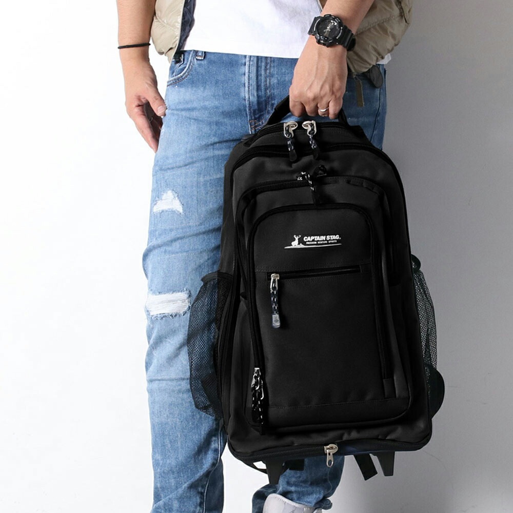 2WAYバッグ 旅行 ビジネスバッグ 出張 大容量 キャリーバッグ マチ拡張 2輪キャスター 防災リュック 避難リュック キャリー付き キャプテンスタッグ captain stag 男女兼用 軽量 メンズ レディース アウトドア リュックキャリー バックパック