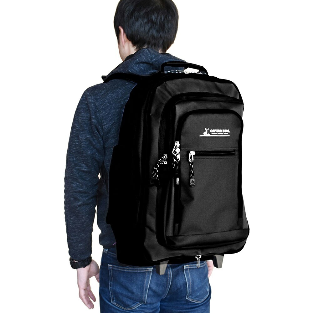 2WAYバッグ 旅行 ビジネスバッグ 出張 大容量 キャリーバッグ マチ拡張 2輪キャスター 防災リュック 避難リュック キャリー付き キャプテンスタッグ captain stag 男女兼用 軽量 メンズ レディース アウトドア リュックキャリー バックパック