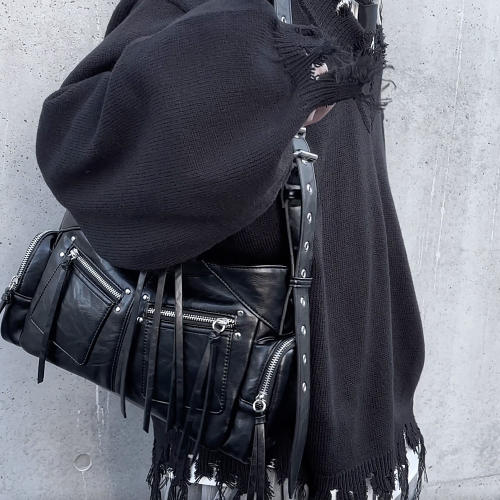 Renameシルバーマルチファスナーデザイン ショルダーバッグ ショルダーバッグ バッグ ワンショルダー レディース メンズ 2way 通勤  肩掛け 斜めがけバッグ 大人 通学 大容量 大きめ 通勤トート ポケット多い トレンドバッグ メッセンジャーバッグ マルチジップバッグ Y2Kバッグ