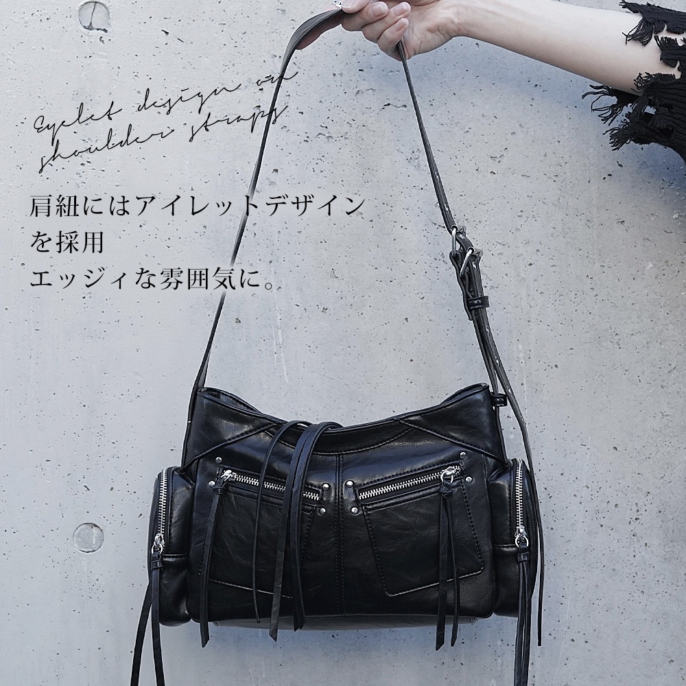 Renameシルバーマルチファスナーデザイン ショルダーバッグ ショルダーバッグ バッグ ワンショルダー レディース メンズ 2way 通勤  肩掛け 斜めがけバッグ 大人 通学 大容量 大きめ 通勤トート ポケット多い トレンドバッグ メッセンジャーバッグ マルチジップバッグ Y2Kバッグ