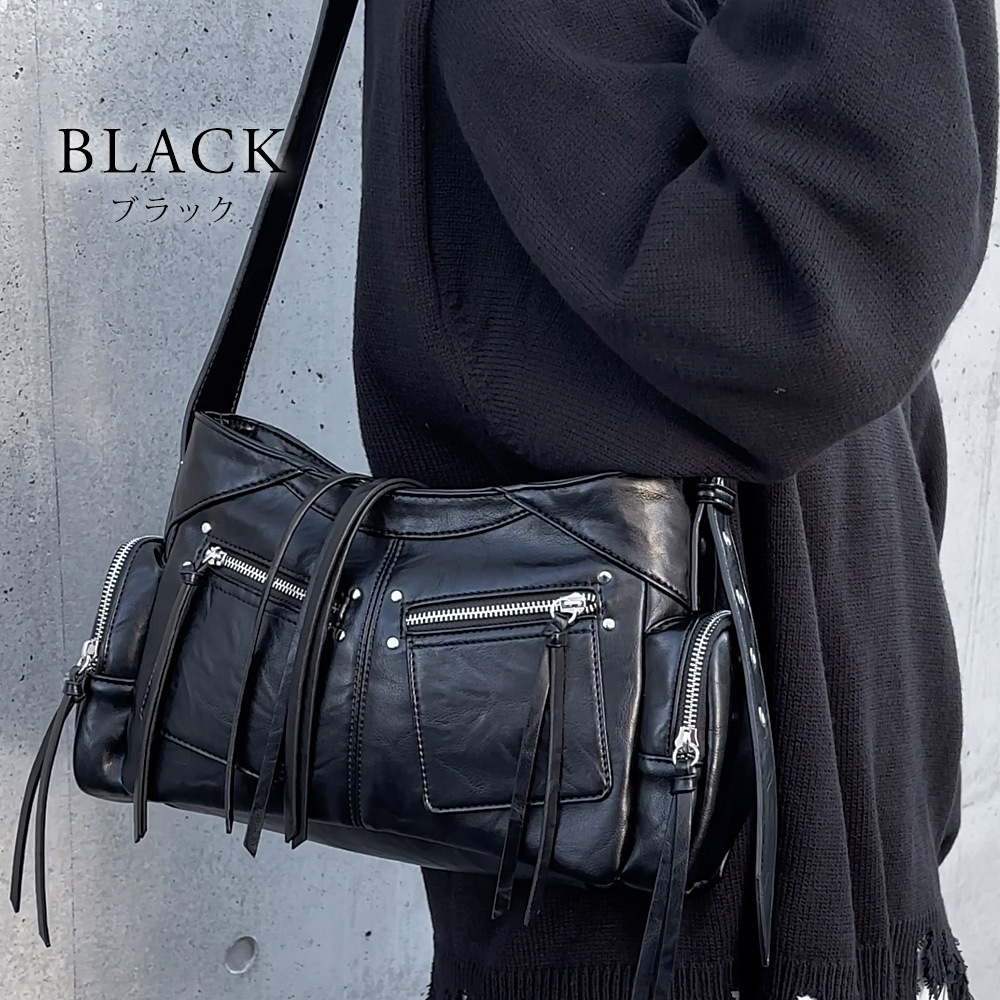 Renameシルバーマルチファスナーデザイン ショルダーバッグ ショルダーバッグ バッグ ワンショルダー レディース メンズ 2way 通勤  肩掛け 斜めがけバッグ 大人 通学 大容量 大きめ 通勤トート ポケット多い トレンドバッグ メッセンジャーバッグ マルチジップバッグ Y2Kバッグ