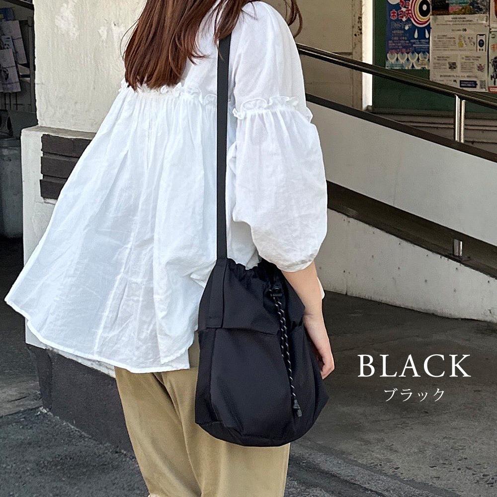 Rename カラビナ付き パラコード巾着 ナイロンショルダーバッグ ショルダーバッグ 巾着バッグ メンズ レディース 軽量 斜めがけ ミニショルダーバッグ パラコード 黒 カジュアル 巾着ショルダーバッグ ナイロン 軽量ドローストリングバッグ ユニセックス サブバッグ 高見え ボディバッグ