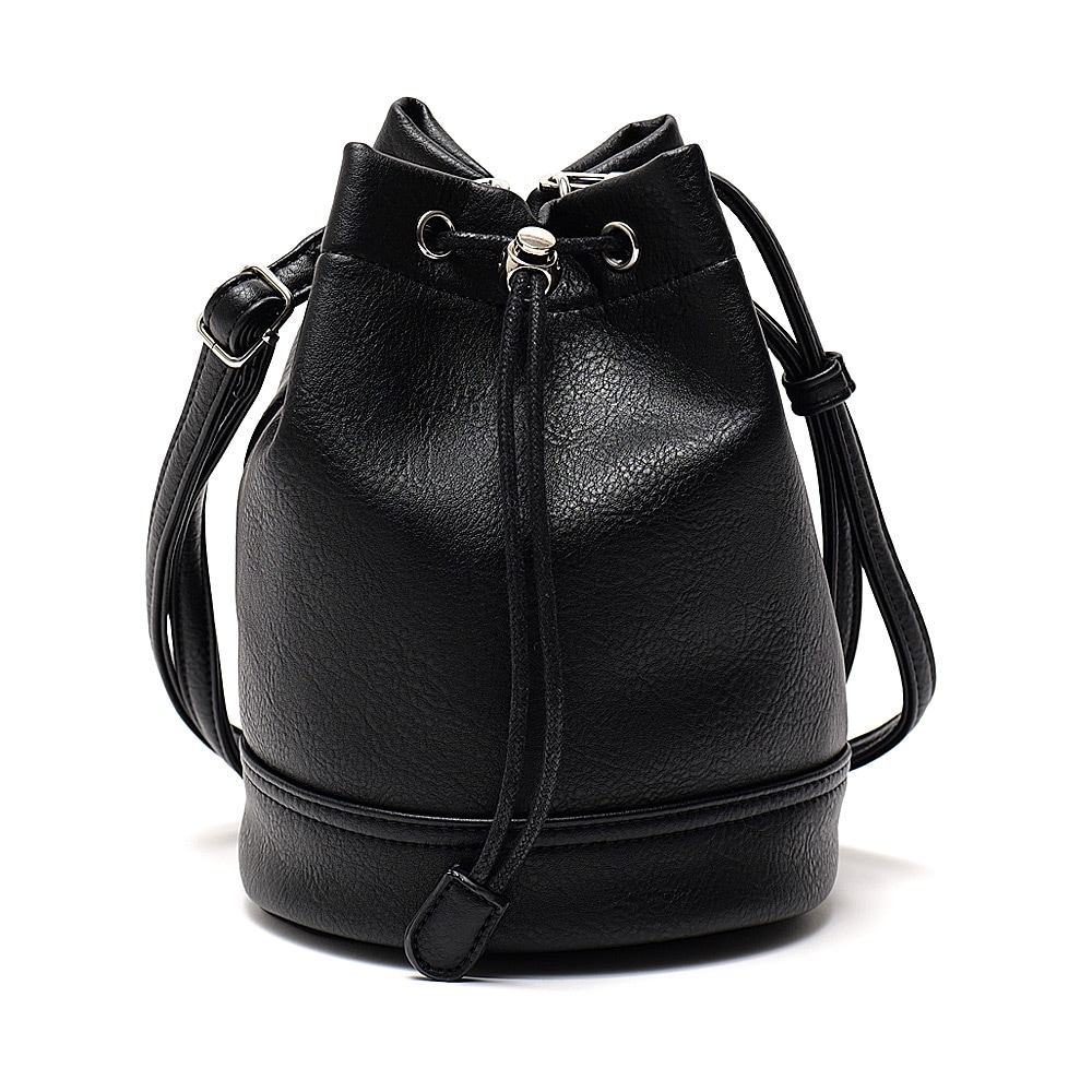 DEVICE ヴィンテージデザイン 巾着 ショルダーバッグ 巾着バッグ フェイクレザー バケットバッグ 大人カジュアル 小さめ 軽量 ミニショルダー 斜めがけ ポシェット メンズ レディース ユニセックス おしゃれ かわいい 人気 通勤 通学 旅行 ブランド トレンドバッグ ヴィンテージ加工 レザー調