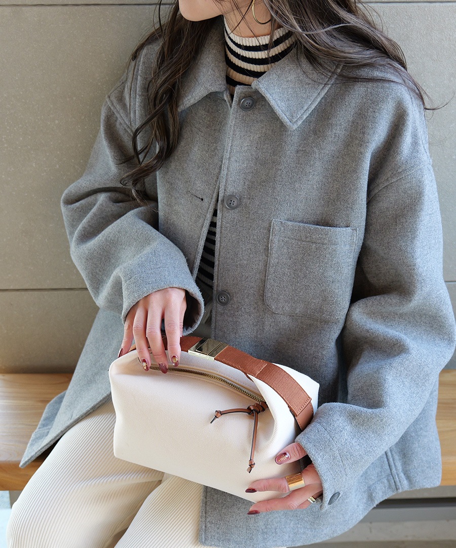 【初回予約完売】【2次予約12/25正午～特典55％OFF】【Misuzu Ishigami×REAIMERコラボ】2025-2026AW新作 ハンドバッグ 2way ショルダーバッグ バッグ レディース レディースバッグ キャンバス 大人ブランド 斜めがけ 2wayバッグ ミニバッグ【REAIMER/リエメ】