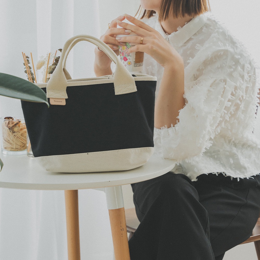 【SALE：25％OFF 11/2 10:00~】トートバッグ レディース バッグ 保冷 保温 小さめ キャンバス 布 シンプル 通勤 通学 大容量 高校生 無地 カジュアル ペットボトル ランチバッグ 帆布 ミニ バック Rename ブランド 仕切り たくさん トートバック メンズ 学生