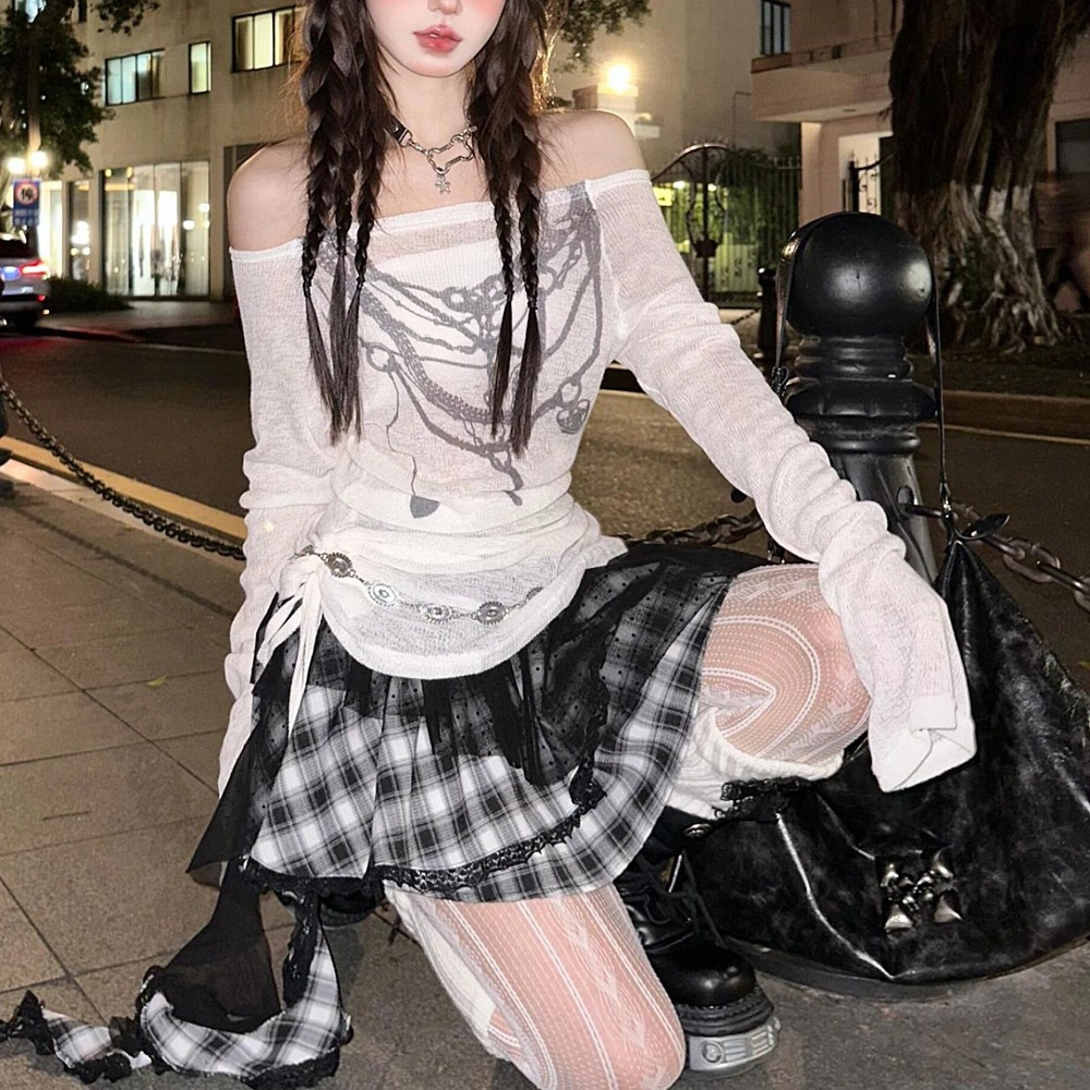 Cross charm official store | シアー レイヤードネックレス プリント