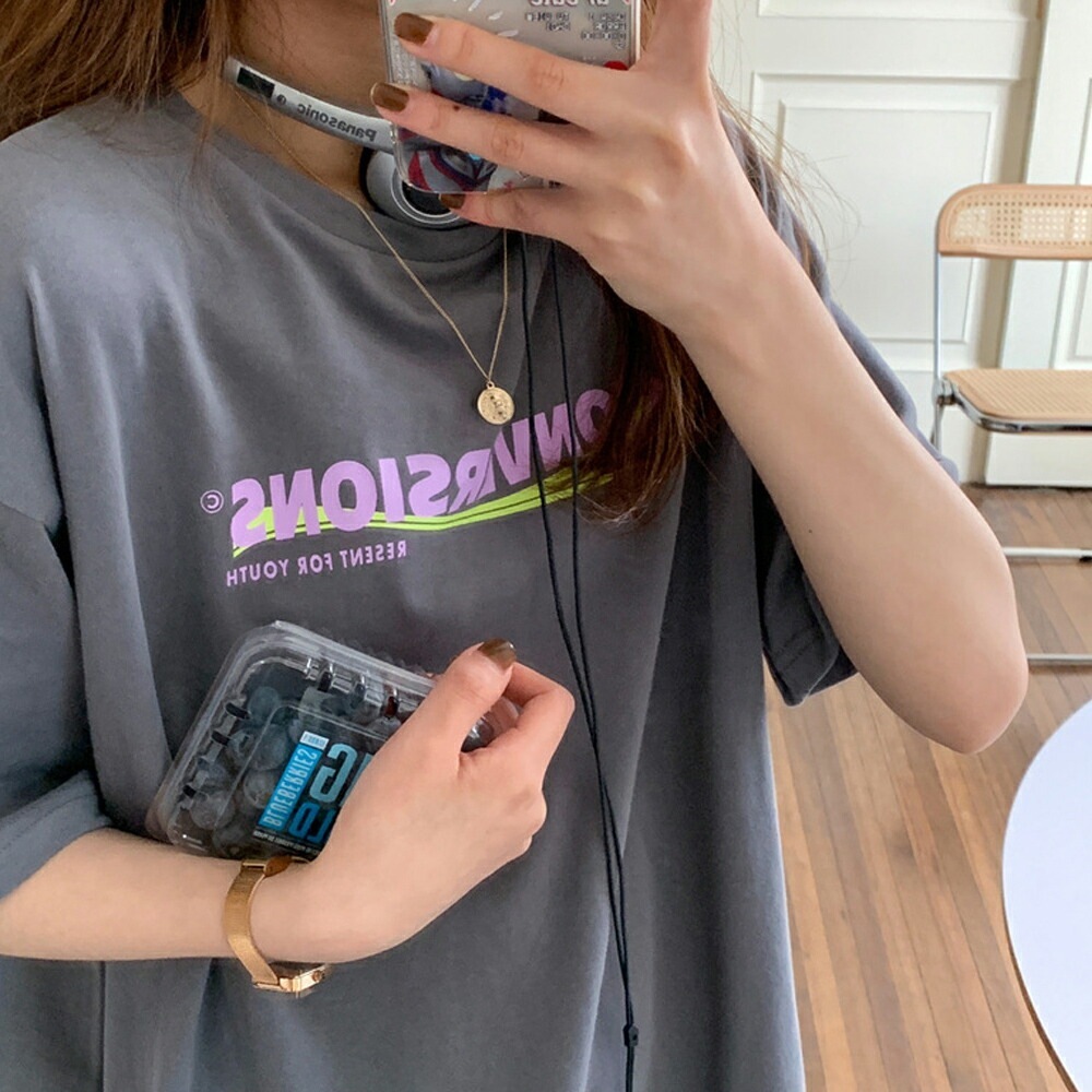 Tシャツ tシャツ レディース メンズ 半袖 カジュアル 大きいサイズ 体型カバー オーバーサイズ 大きい ワンポイント 春 夏 韓国 ファッション 中国 プリント ロゴT トップス プリントT ビッグシルエット 韓国ファッション