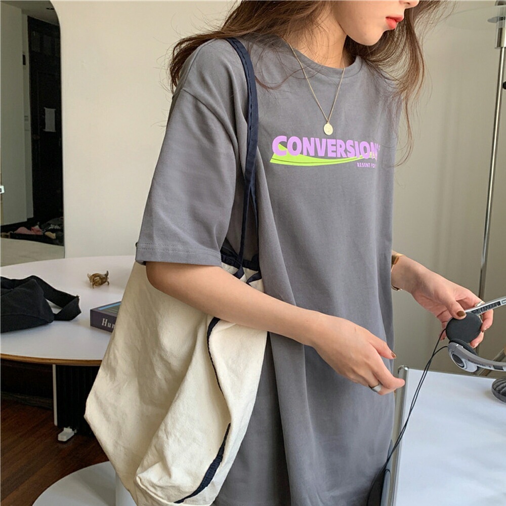 Tシャツ tシャツ レディース メンズ 半袖 カジュアル 大きいサイズ 体型カバー オーバーサイズ 大きい ワンポイント 春 夏 韓国 ファッション 中国 プリント ロゴT トップス プリントT ビッグシルエット 韓国ファッション