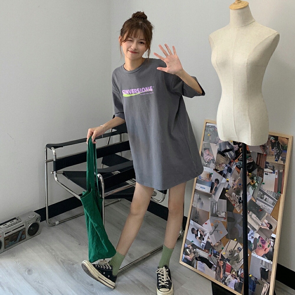 Tシャツ tシャツ レディース メンズ 半袖 カジュアル 大きいサイズ 体型カバー オーバーサイズ 大きい ワンポイント 春 夏 韓国 ファッション 中国 プリント ロゴT トップス プリントT ビッグシルエット 韓国ファッション