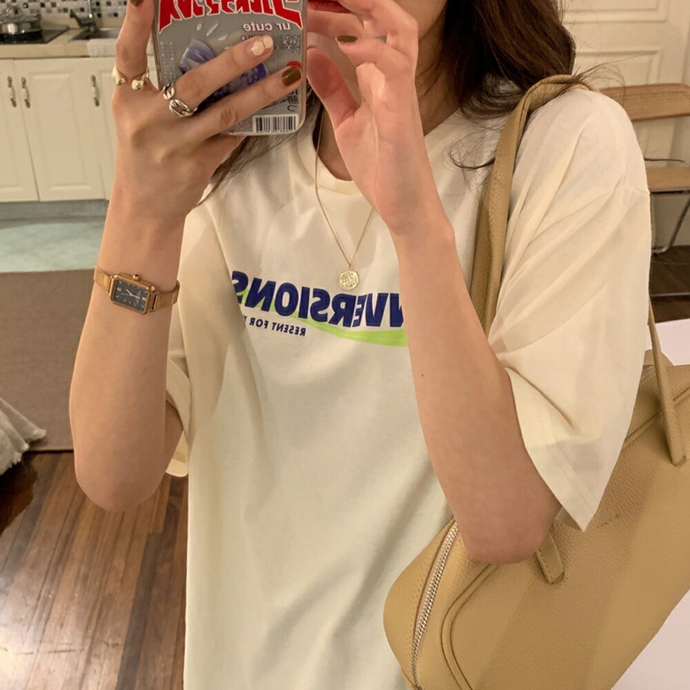 Tシャツ tシャツ レディース メンズ 半袖 カジュアル 大きいサイズ 体型カバー オーバーサイズ 大きい ワンポイント 春 夏 韓国 ファッション 中国 プリント ロゴT トップス プリントT ビッグシルエット 韓国ファッション