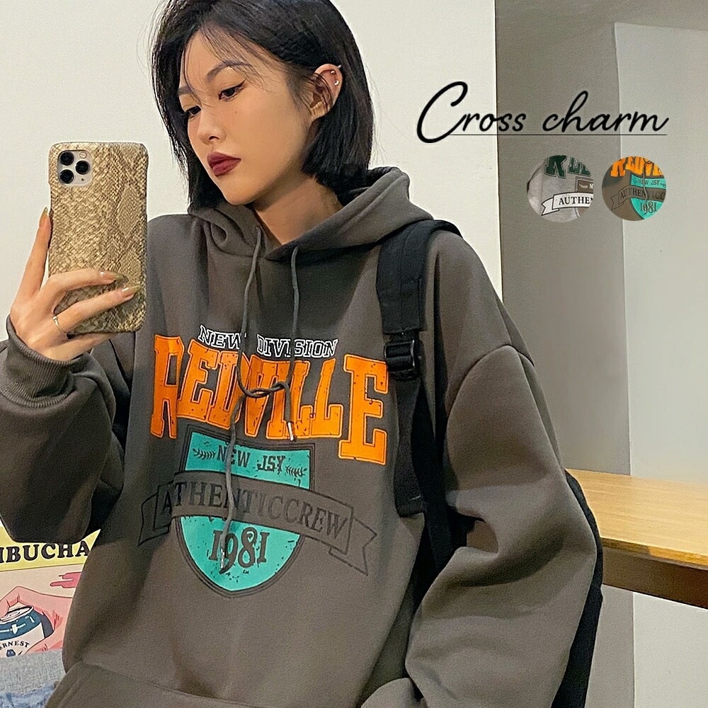 Cross charm official store | パーカー ロゴ レディース