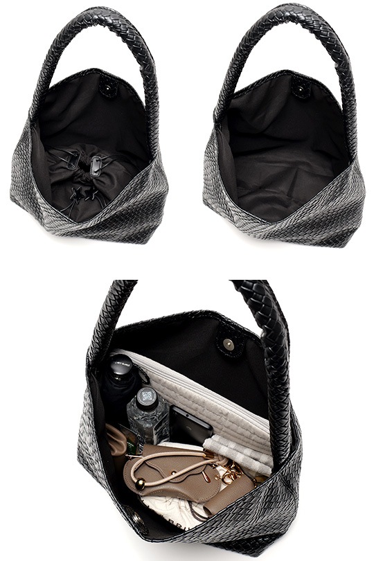 【3/2正午販売～】★先行受注特典52％OFF★編み込み風 ソフト トートバッグ イントレチャート バッグ レディース ホーボーバッグ 編み込み ワンショルダーバッグ ブラック 黒 A4 大容量 軽量 メッシュバッグ 肩掛け 通勤 通学 トートバッグ トートバッグ おしゃれ かわいい