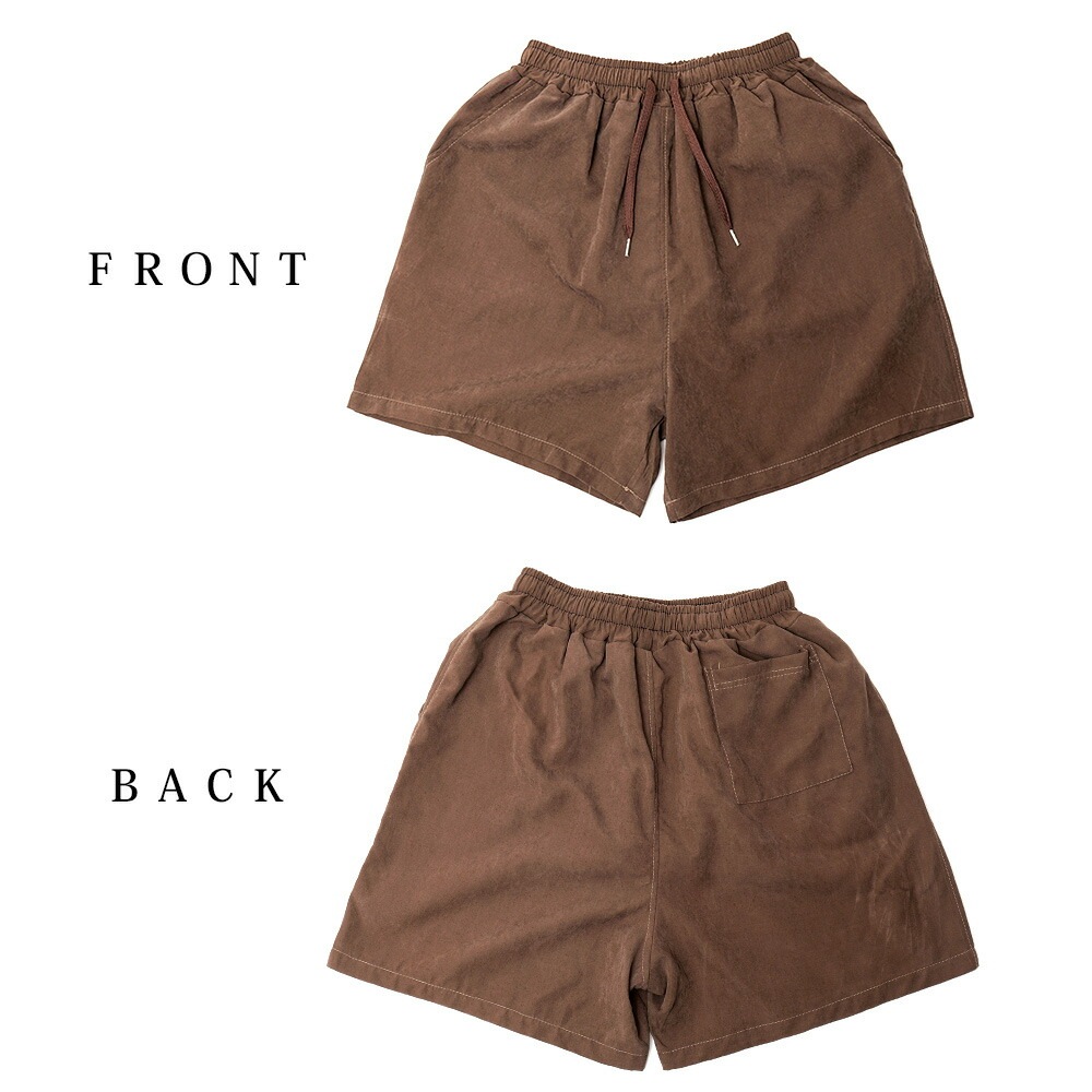 ラッシュガード ハーフパンツ パンツ 短パン レディース 水陸両用 水着 体型カバー おしゃれ かわいい 春夏 秋 UVケア ゆったり 薄手 ストレッチ 黒 茶 ヒップ 太もも 脚 カバーアップ ウエストゴム UV対策 サーフパンツ