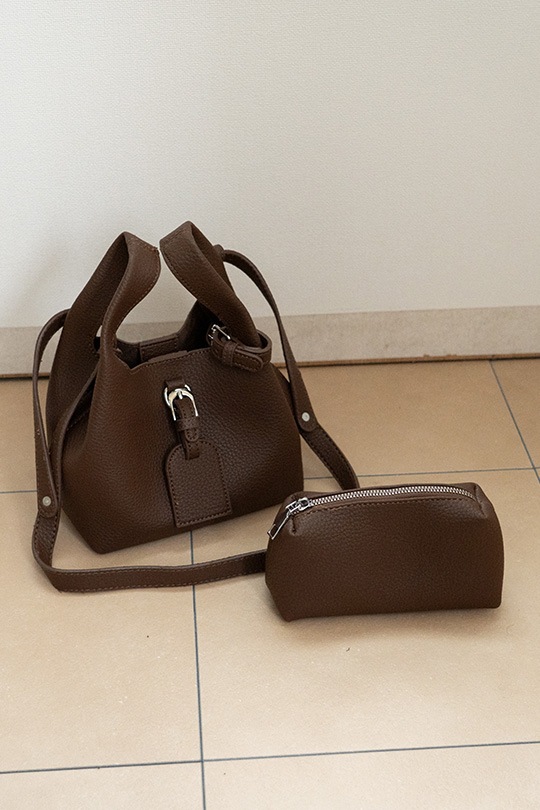 【3/2正午販売～】★先行受注特典55％OFF★ソフトスクエア 2WAY ミニ ハンドバッグ(ポーチ付き) 2WAY キューブバッグ ショルダーバッグ ポーチ付き レディース ハンドバッグ バケツバッグ 斜めがけ 肩掛け フェイクレザー シボ加工 大容量 軽量 鞄 通勤 通学 フォーマル カジュアル