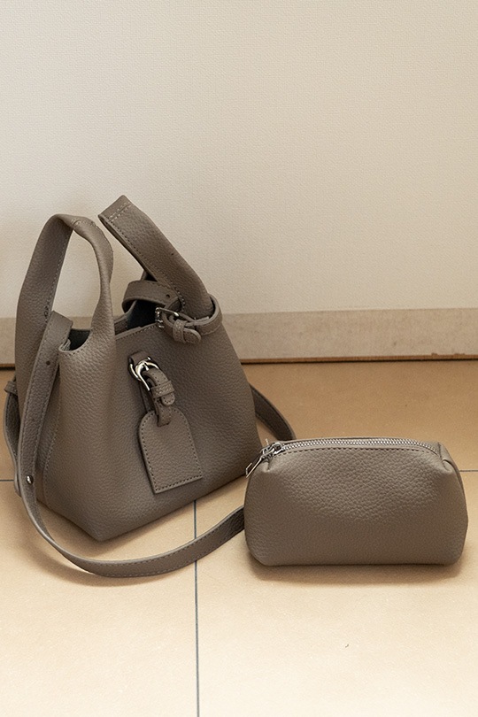 【3/2正午販売～】★先行受注特典55％OFF★ソフトスクエア 2WAY ミニ ハンドバッグ(ポーチ付き) 2WAY キューブバッグ ショルダーバッグ ポーチ付き レディース ハンドバッグ バケツバッグ 斜めがけ 肩掛け フェイクレザー シボ加工 大容量 軽量 鞄 通勤 通学 フォーマル カジュアル