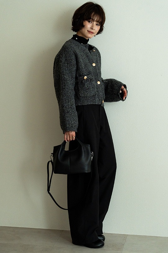 【2/2正午販売～】★先行受注特典50％OFF★ラウンドハンドル 2WAY ミニトートバッグ(ポーチ付き) トートバッグ おしゃれ かわいい モード エッジィ スターチャーム付 高見え レザー調