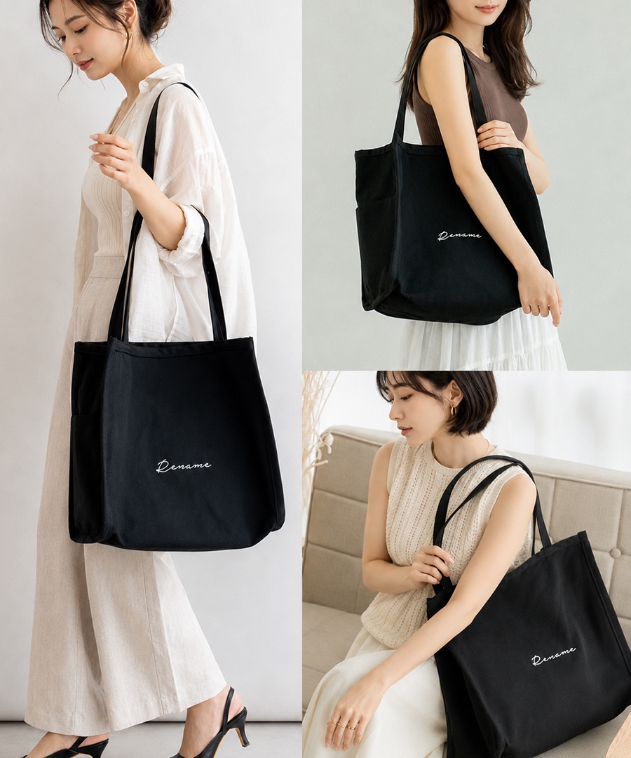 《SummerSale 50％OFF まとめ買いで最大＋20％OFF》トートバッグ バッグ 大きめ レディース メンズ キャンバス A4 大容量 軽量 大学生 通勤 通学 ブランド トートバック おしゃれ 肩掛け かわいい 軽い 保育園 A4肩掛け カバン 大き目 無地 肩がけ 黒 帆布 A3 通勤バッグ