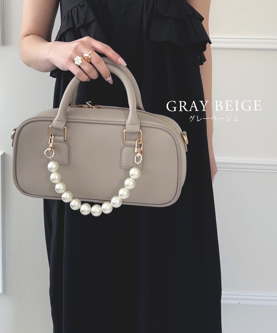 《55％OFF》【maikoday×CrossChramコラボ】REAIMER パール調チャーム付き 2way ボストンバッグ ミニボストン トートバッグ ハンドバッグ レディース 旅行 大容量 おしゃれ ブランド 通勤 レトロ 高見え 横長 上質 肩掛け 大きめ 大人 バッグ 通勤バッグ