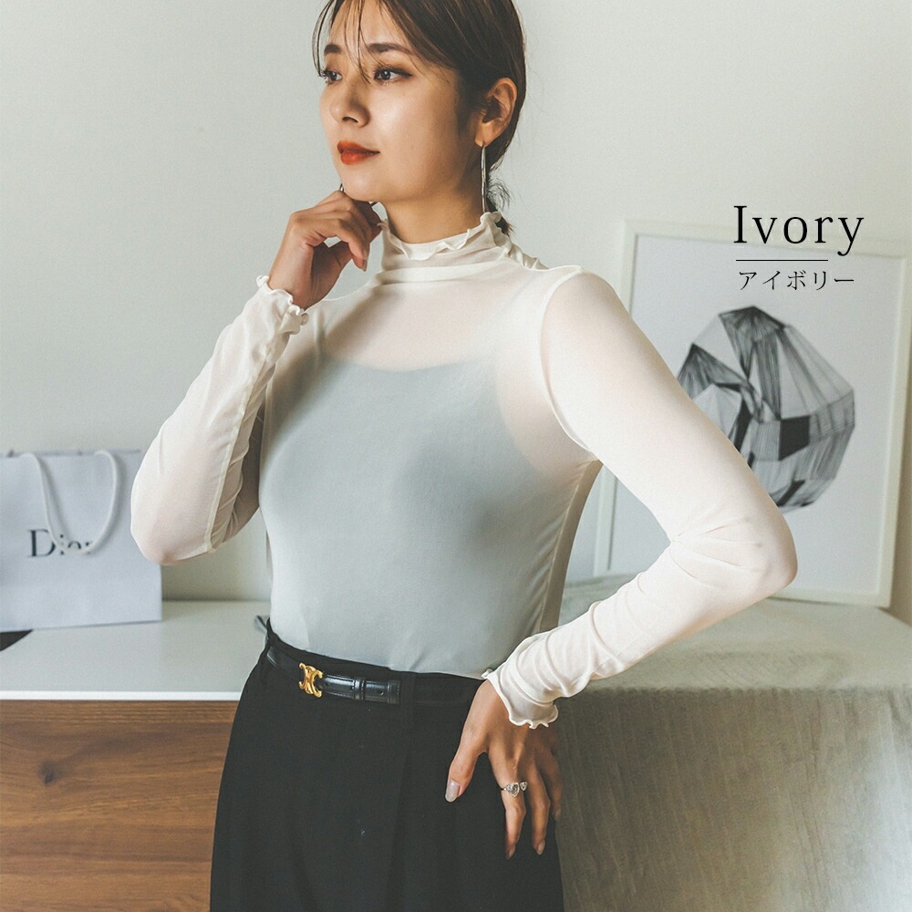 Cross charm official store | シースルー シアー カットソー