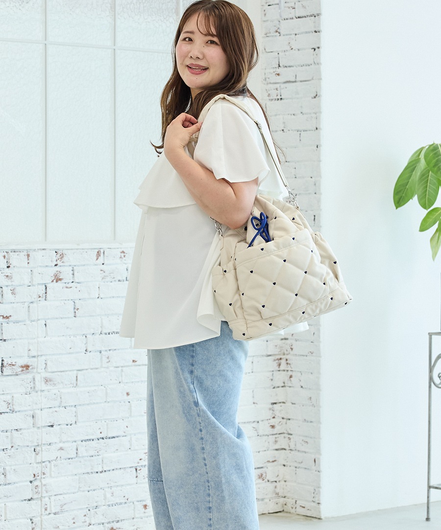 【komachi×REAIMERコラボ】6/4 10:00～先行予約《55％OFFセール》ドロストバッグ バッグ リュック 3way ドロスト バッグ レディース トートバッグ ハンドバッグ ショルダーバッグ 軽量 ハート刺? カジュアル おしゃれ ママバッグ 旅行 トレンド 大人女子 かわいい 3way アウトドア ナイロン 20代 30代 40代