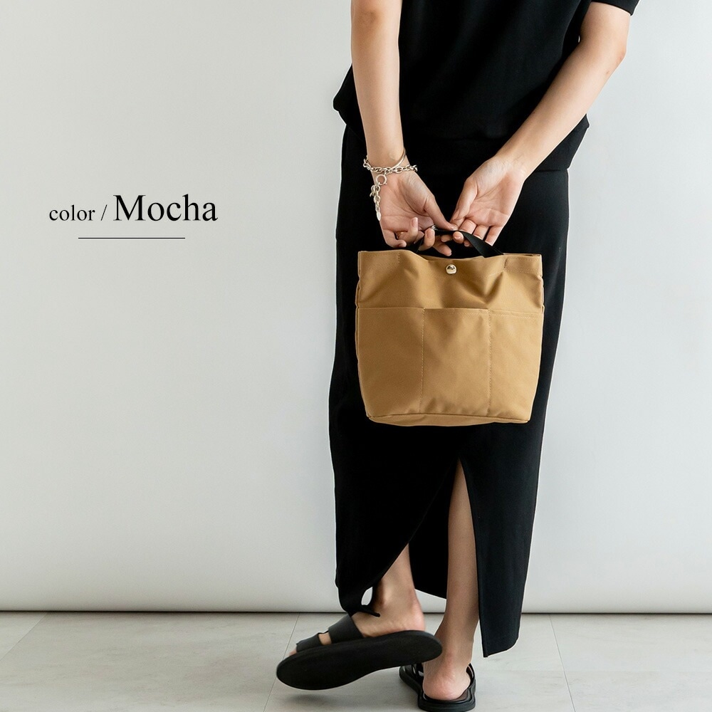 【SALE：35％off 2/13(金)9:59まで】 バッグインバッグ ミニトート トートバッグ 縦型 タテ型 軽量 バッグを仕切れるバッグインバッグ 旅行 便利グッズ バックインバック インナーバッグ 仕切り 持ち手付き 2way おしゃれ ポケット多い