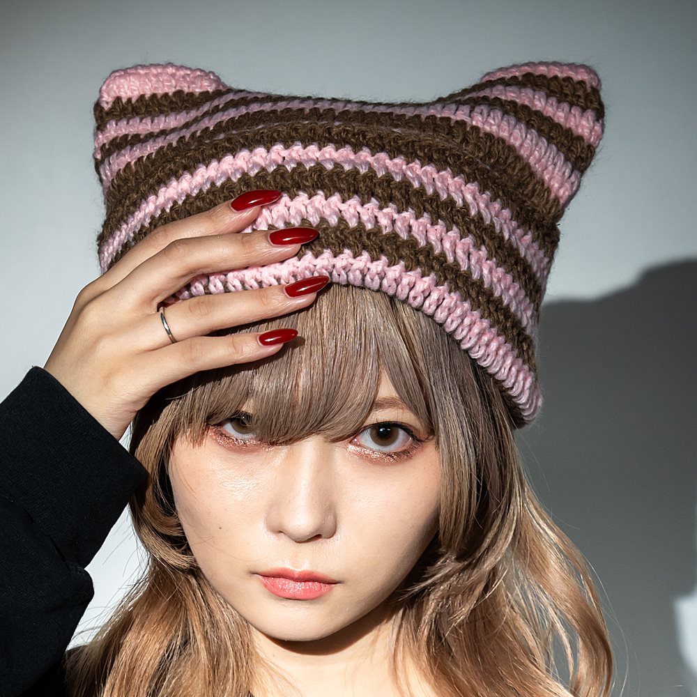 ニット帽 ニット帽子 ニット レディース 深め 秋冬 可愛い カワイイ 大きめ ボーダー シンプル おしゃれ 可愛い 猫耳 ゆったり ゆるめ 女性 女子 大人 秋 冬