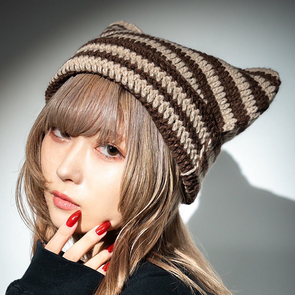 ニット帽 ニット帽子 ニット レディース 深め 秋冬 可愛い カワイイ 大きめ ボーダー シンプル おしゃれ 可愛い 猫耳 ゆったり ゆるめ 女性 女子 大人 秋 冬