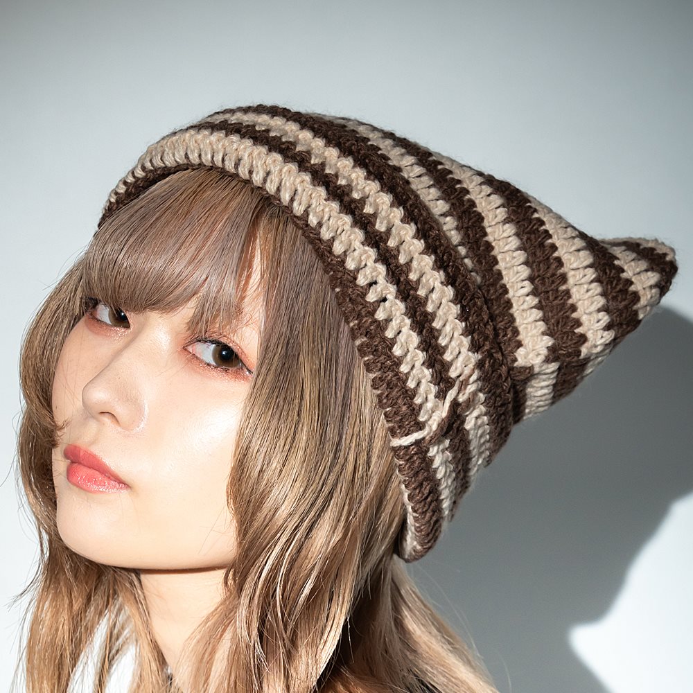 ニット帽 ニット帽子 ニット レディース 深め 秋冬 可愛い カワイイ 大きめ ボーダー シンプル おしゃれ 可愛い 猫耳 ゆったり ゆるめ 女性 女子 大人 秋 冬