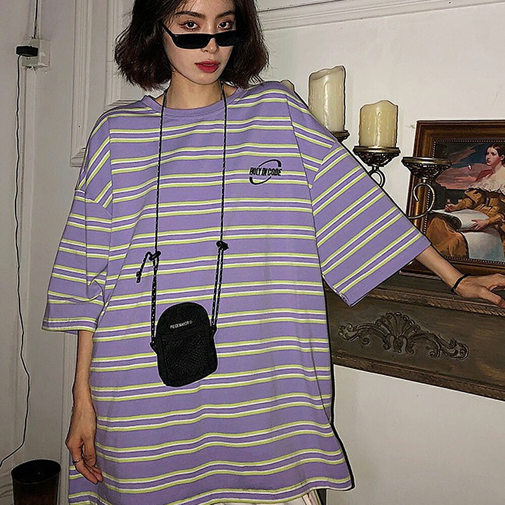 Tシャツ tシャツ ボーダー レディース メンズ 半袖 カジュアル 大きいサイズ 体型カバー オーバーサイズ シャツ 大きい 春 夏 韓国 ファッション プリント ゆったり かわいい シンプル ロゴT トップス プリントT ビッグT