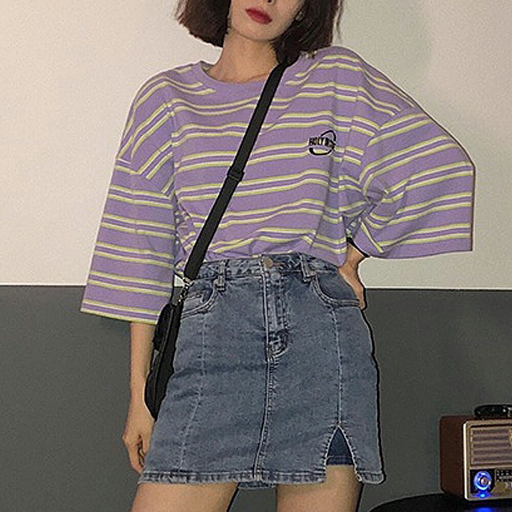 Tシャツ tシャツ ボーダー レディース メンズ 半袖 カジュアル 大きいサイズ 体型カバー オーバーサイズ シャツ 大きい 春 夏 韓国 ファッション プリント ゆったり かわいい シンプル ロゴT トップス プリントT ビッグT