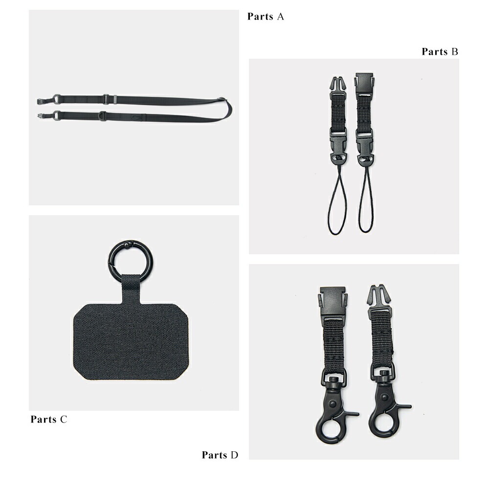 キャプテンズヘルム　ショルダーストラップ　ブラック　スマホストラップ キャプテンズヘルム ショルダーストラップ ブラック スマホ