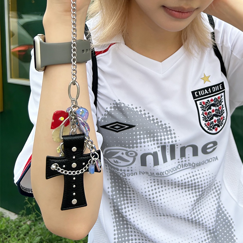 DEMCE クロスキーリングバッグチャーム＆チェーンベルトセット