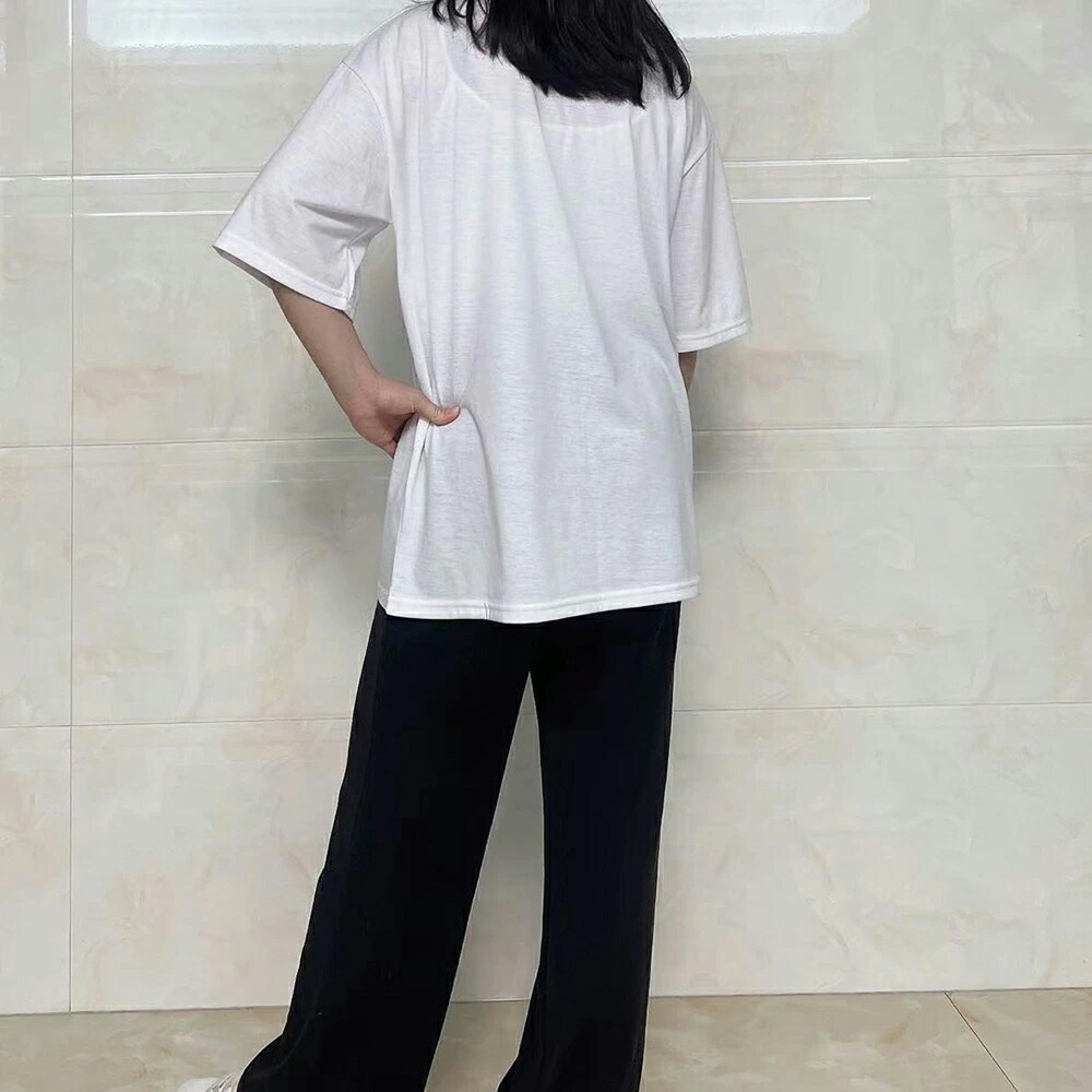 Tシャツ tシャツ レディース メンズ 半袖 大きいサイズ 体型カバー オーバーサイズ 大きい 春 夏 韓国 ファッション 中国 プリント ゆったり シンプル ロゴT トップス ビッグシルエット 韓国ファッション 父の日ギフト