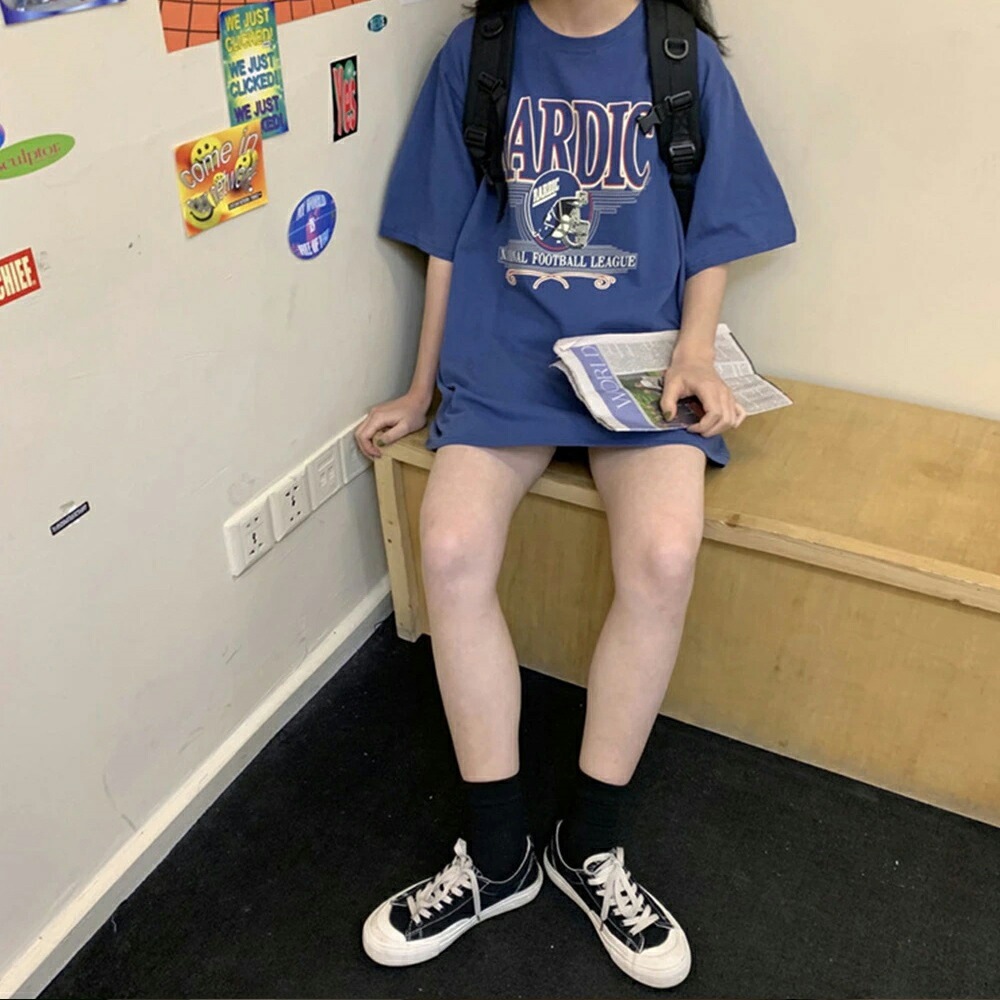 Tシャツ tシャツ レディース メンズ 半袖 大きいサイズ 体型カバー オーバーサイズ 大きい 春 夏 韓国 ファッション 中国 プリント ゆったり シンプル ロゴT トップス ビッグシルエット 韓国ファッション 父の日ギフト