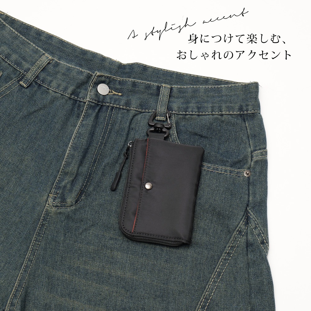 《50％OFF》DEVICE マルチコインケース コインケース メンズ 小銭入れ DEVICE マルチコインケース ミニ財布 レディース ポーチ カラビナ キーケース キーリング カードケース パスケース 定期入れ L字ファスナー 軽量 薄型 MA-1 ミリタリー マルチポーチ 小物入れ ポーチ ブランド