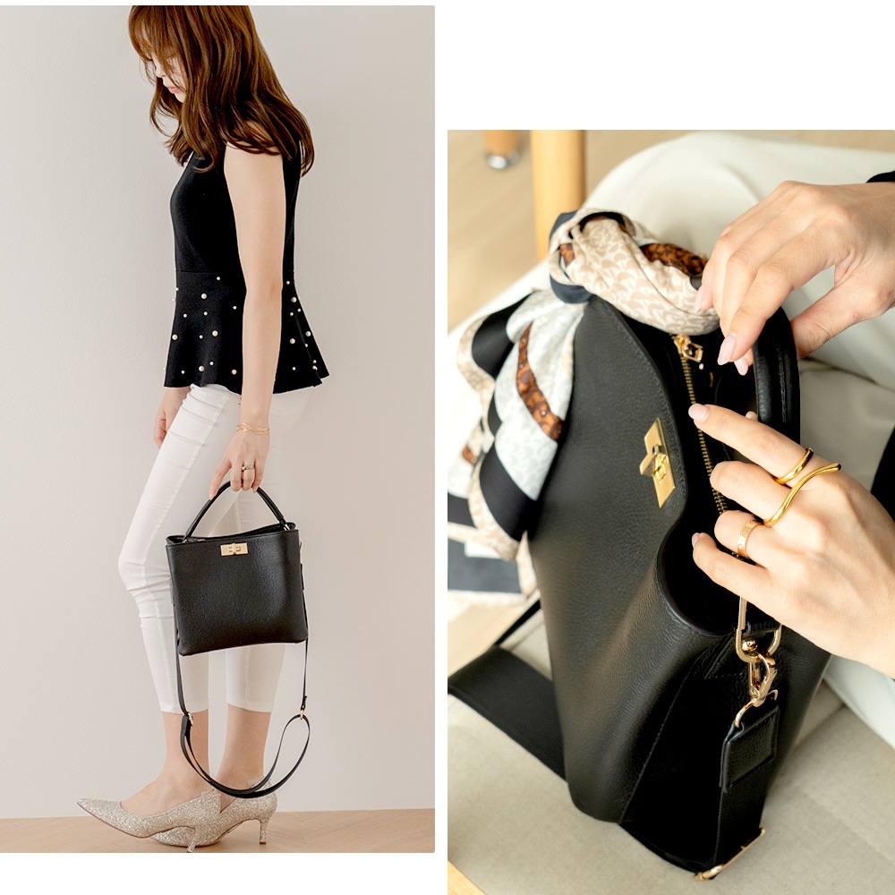 【クーポンで35％OFF】Rename ワンハンドル 2way カウレザー ハンドバッグ 本革