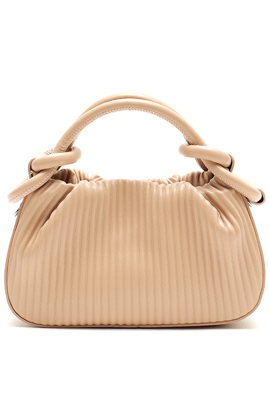《55％OFF》レトロ プリーツ 2way ショルダーバッグ ハンドバッグ レディース 斜めがけ 肩掛け 軽量 軽い 270g ミニバッグ ポシェット レザー 調 合皮 ノット 結び目 持ち手 大人 かわいい おしゃれ 韓国 ファッション フェミニン 上品 自立 小さめ カバン