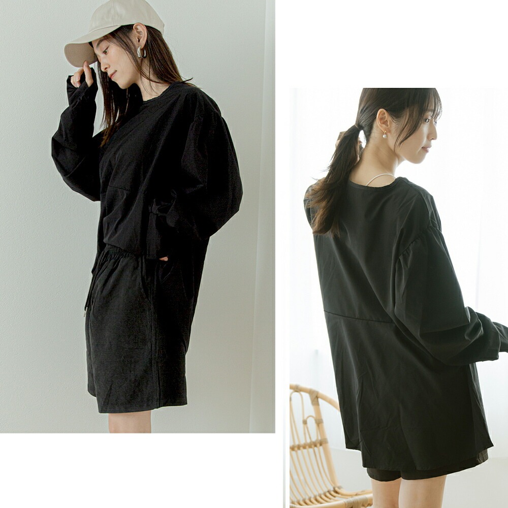 ラッシュガード 体型カバー 水着 おしゃれ ママ レディース UVケア 水陸両用 ブラウス トップス 接触冷感 速乾 着やせ おしゃれ かわいい カバーアップ 薄手 日焼け防止 オーバーサイズ レジャー 二の腕 川遊び 海水浴 プール 30代 40代