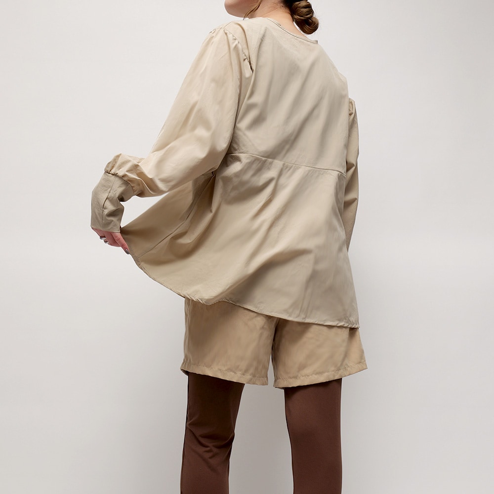 ラッシュガード 体型カバー 水着 おしゃれ ママ レディース UVケア 水陸両用 ブラウス トップス 接触冷感 速乾 着やせ おしゃれ かわいい カバーアップ 薄手 日焼け防止 オーバーサイズ レジャー 二の腕 川遊び 海水浴 プール 30代 40代