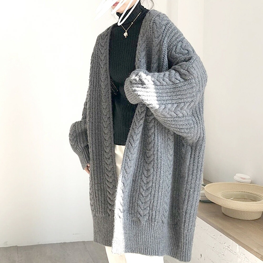 カーディガン トップス レディース ニット カーデ 秋 秋冬 ロング ロングカーデ ロング丈 長袖 羽織り アウター あったか 防寒 ゆったり シンプル 無地 韓国ファッション カジュアル きれいめ 23AW 新作
