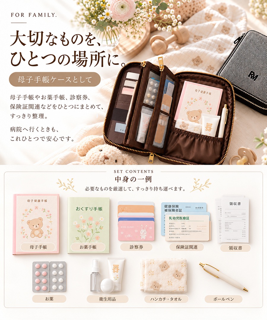 Cross charm official store | トラベルポーチ めくれる ポーチ