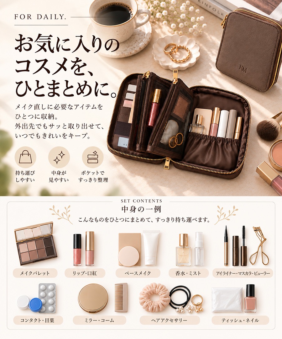 Cross charm official store | トラベルポーチ めくれる ポーチ Cross charm official store | トラベルポーチ めくれる ポーチ