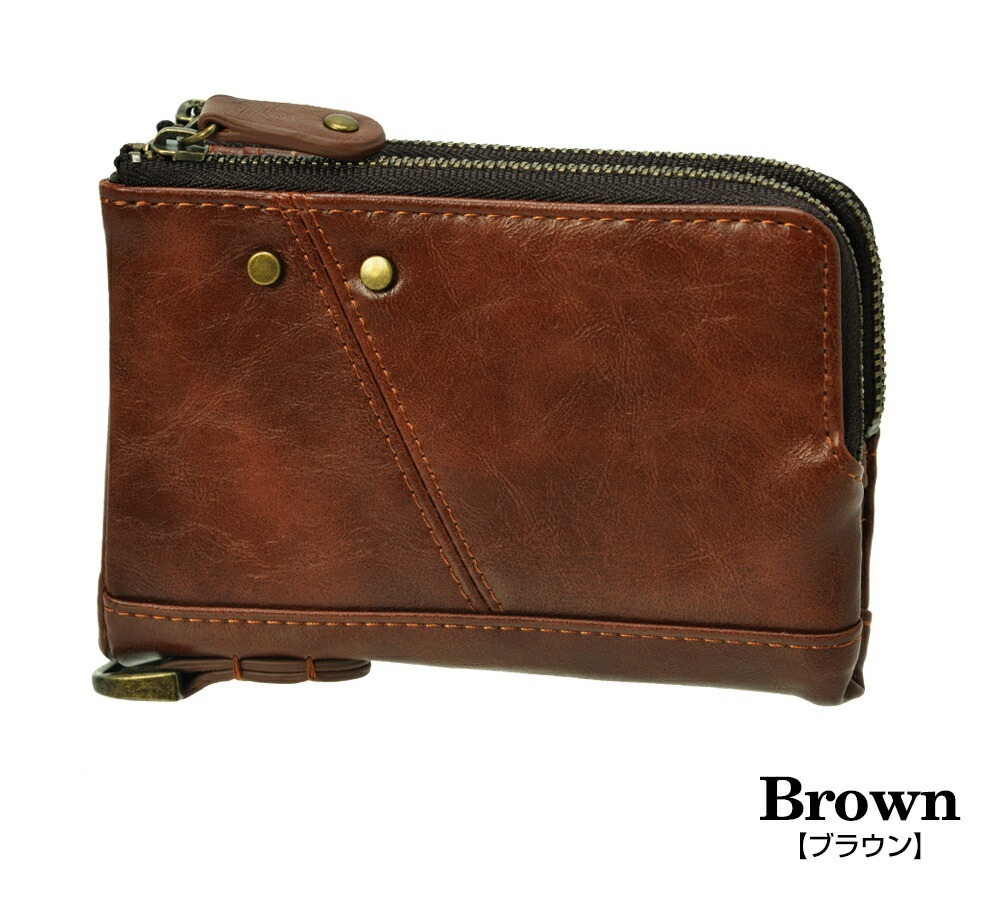 財布 二つ折り メンズ 二つ折り財布 ファスナー 合皮 フェイクレザー カード 小銭入れ コイン コンパクト 軽量 シンプル 無地 L字 折り財布 大人 ブランド 機能的 カードたくさん入る