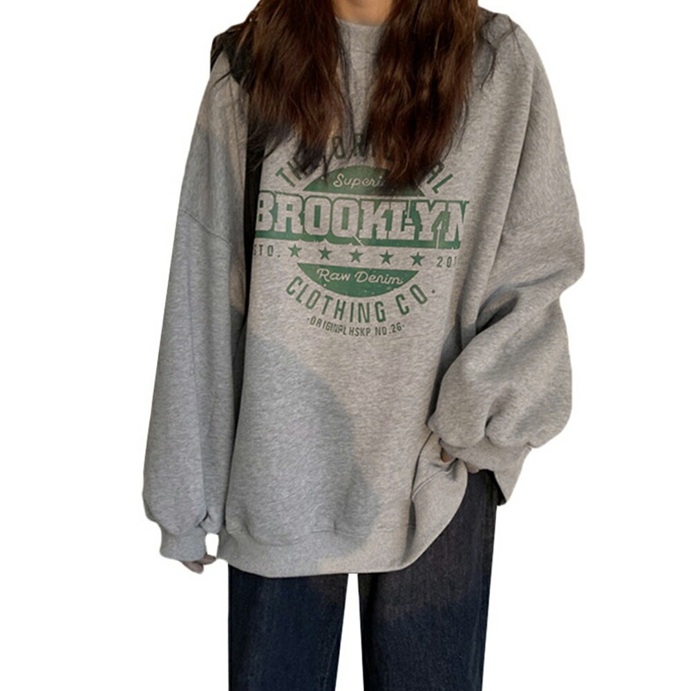 トレーナー ロンT 長袖 オーバーサイズ ストリート メンズ レディース ユニセックス ペアルック リンクコーデ トップス 大人 おしゃれ 韓国 韓国ファッション ロゴ プリント スエット レディース カットソー プルオーバー 薄手